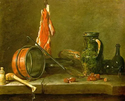 A Lean Diet with Cooking Utensils Jean-Baptiste-Simeon Chardin